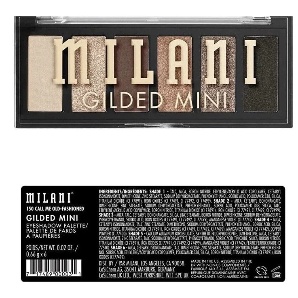 3 Milani Gilded Mini Eyeshadow Call Me Old Fashioned It’s All Rose Champagne New